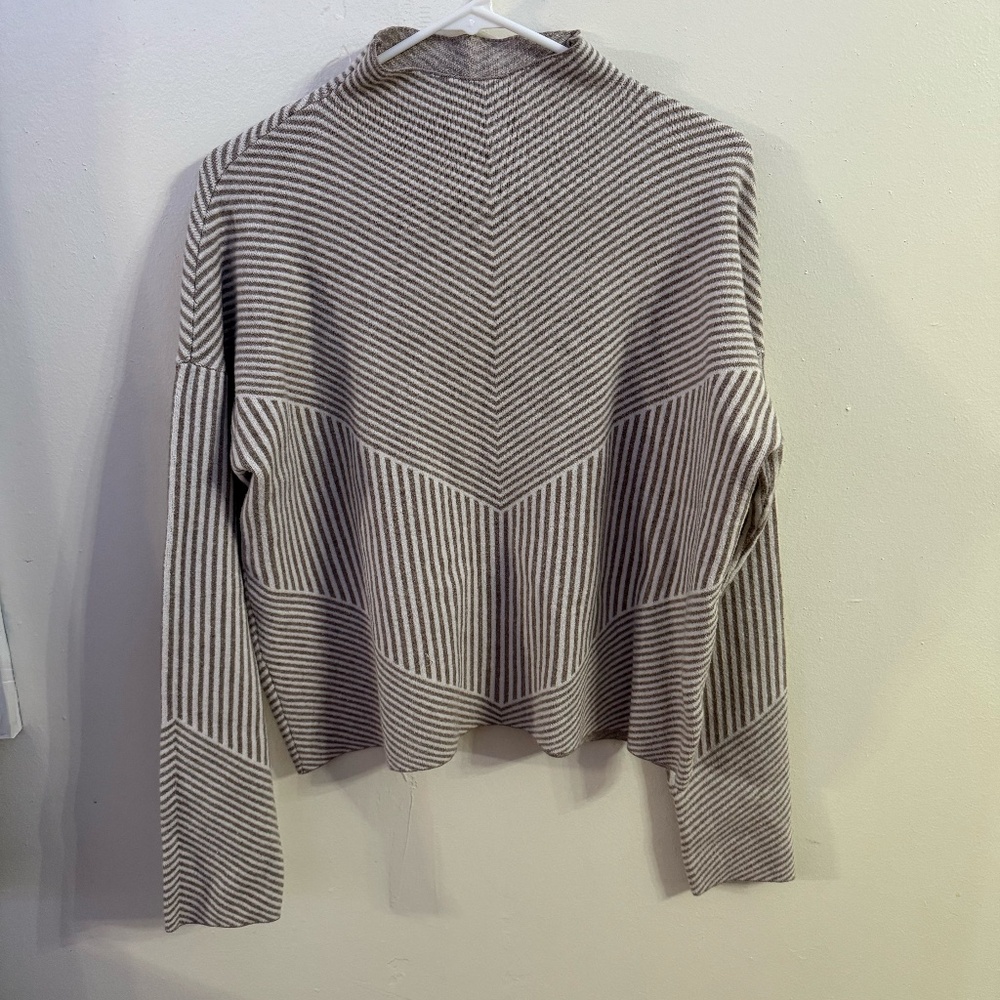Womens Cynthia Rowley Striped Mock Neck Sweater XL